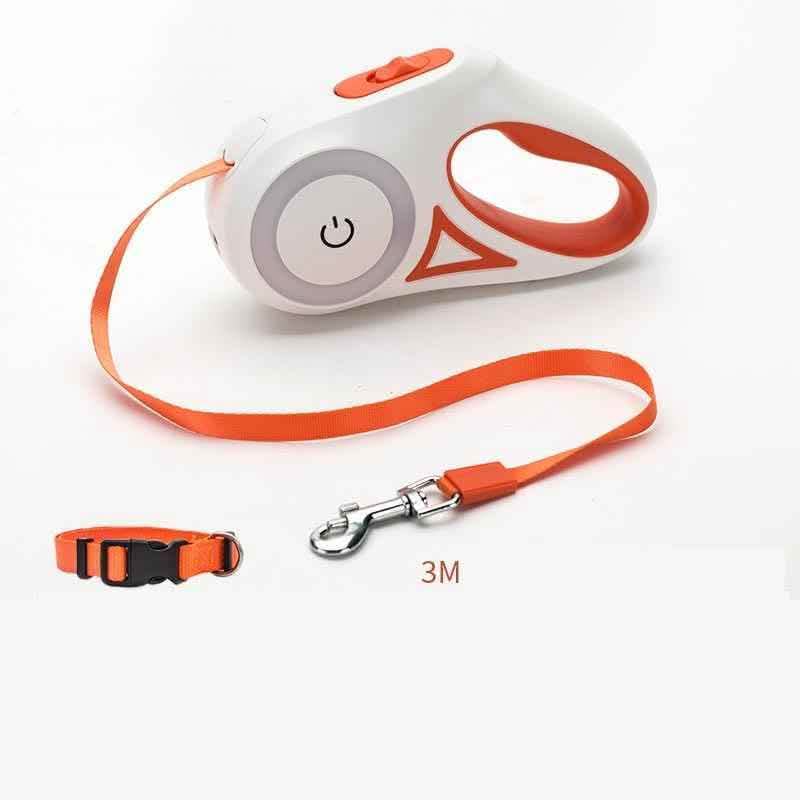 Luxury Retractable Dog Leash - LED Spotlight Walking System - Vezir