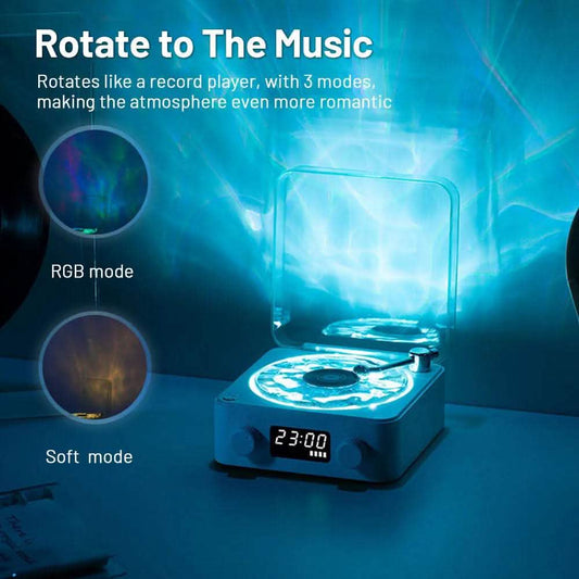 Retro Turntable Speaker - Bluetooth Vinyl Record Player RGB - Vezir