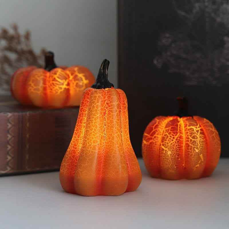Halloween Pumpkin Lantern - LED Candle Lamp Resin Luminous - Vezir