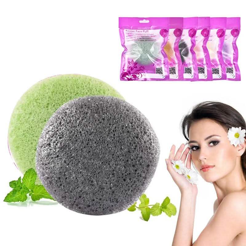 Konjac Face Sponge - Natural Facial Cleansing Exfoliator - Vezir