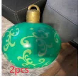 60CM Inflatable Christmas Ornament Ball - Giant PVC Decoration - Vezir