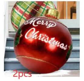 60CM Inflatable Christmas Ornament Ball - Giant PVC Decoration - Vezir