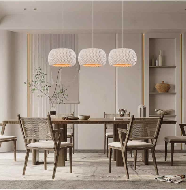 Japanese Rope Art Chandelier - Handwoven Ceiling Light - Vezir