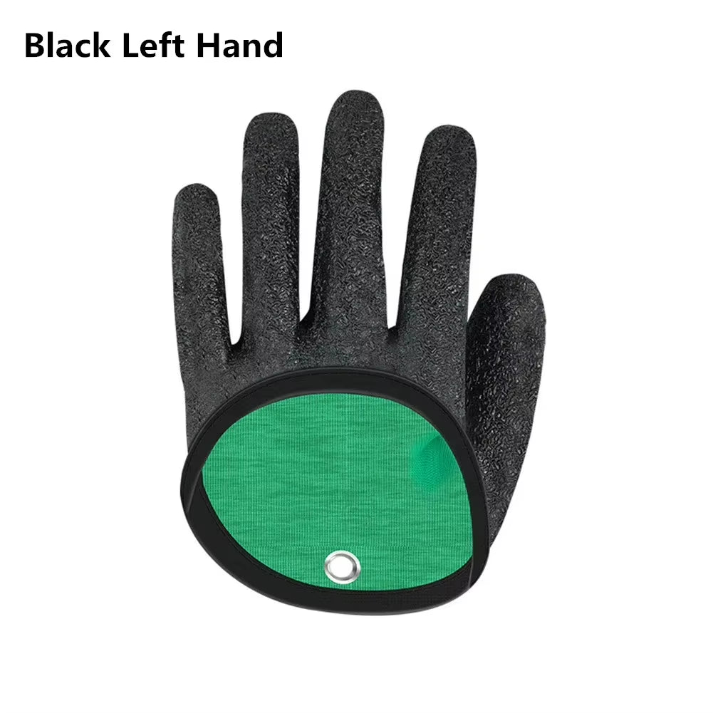 Fishing Gloves Catch Fish Anti-Slip Durabl Knit Full Finger Waterproof Work Cutproof Glove Clasp Left Right Apparel Protect Hand