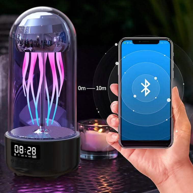 3-in-1 Colorful Jellyfish Lamp - Smart Bluetooth Speaker Clock - Vezir