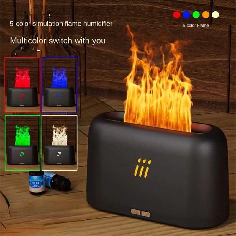 Flame Aroma Diffuser - Ultrasonic Mist Maker LED Lamp - Vezir