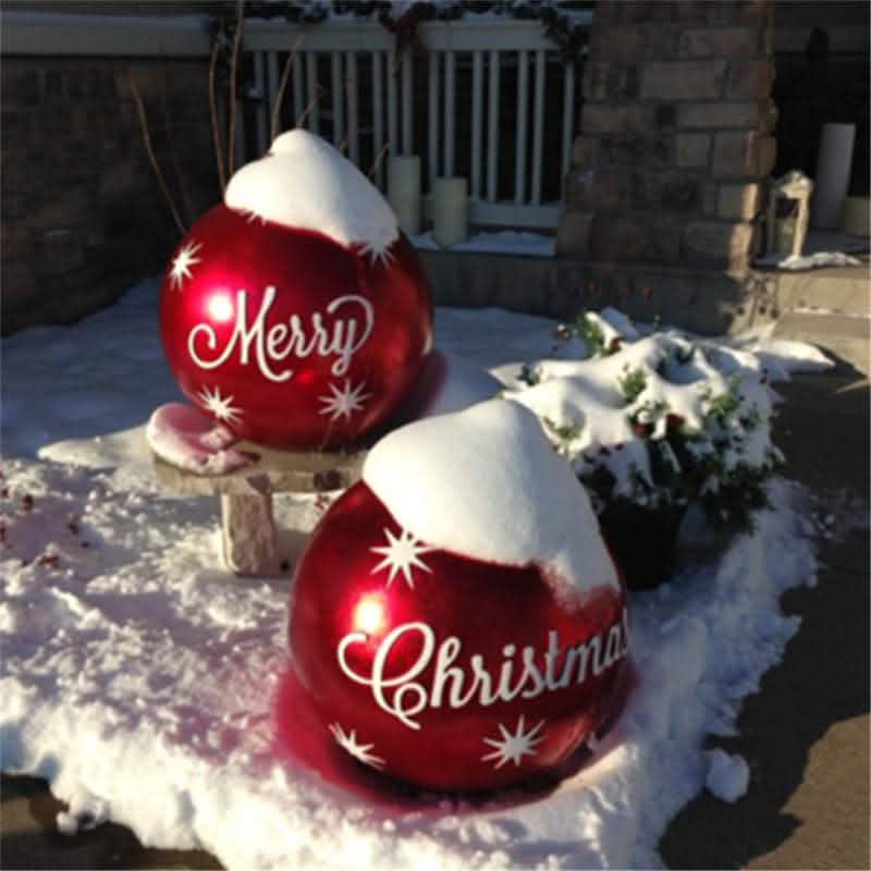 60CM Inflatable Christmas Ornament Ball - Giant PVC Decoration - Vezir