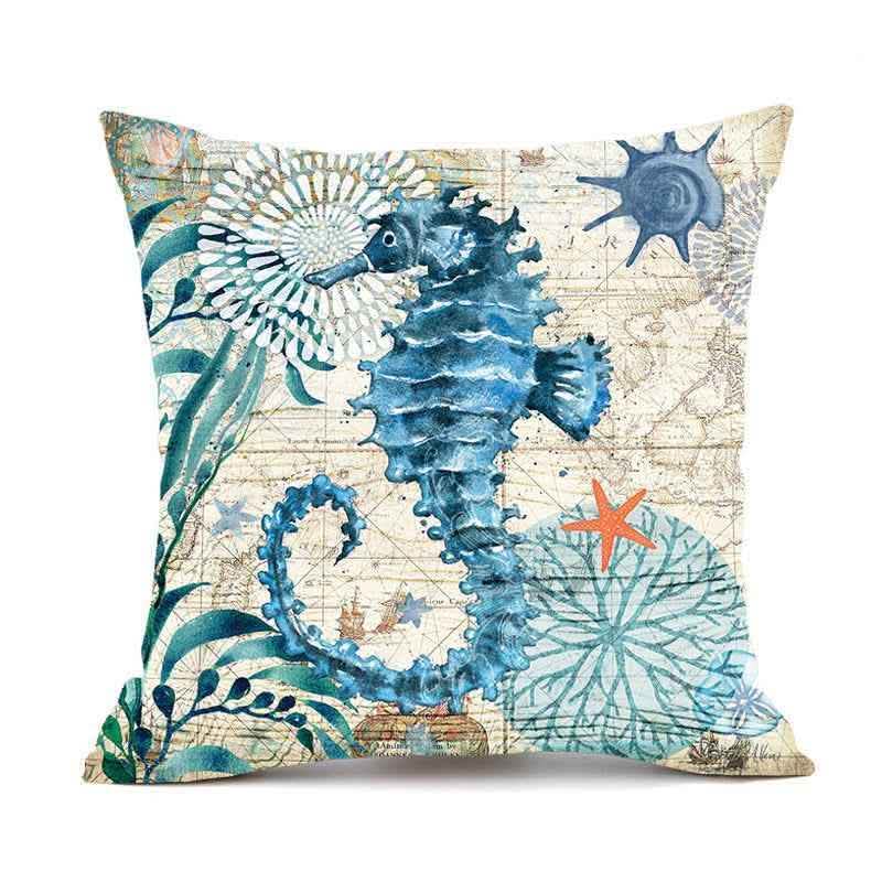 Sea Turtle Cushion Covers - Printed Throw Pillow Cases - Vezir