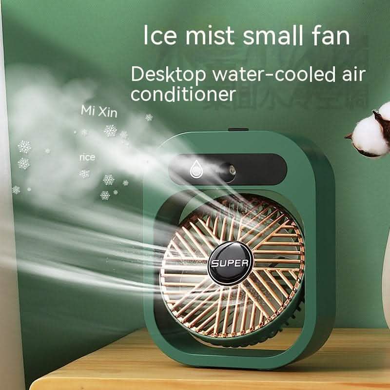 USB Rechargeable Misting Fan - 3-Speed Air Cooler Humidifier - Vezir