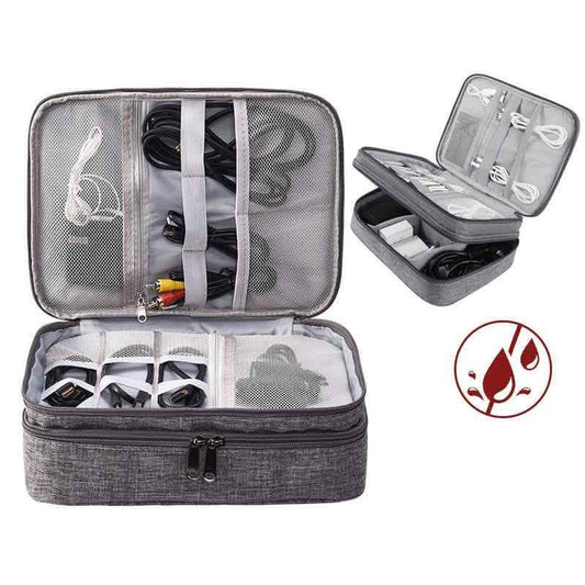 Electronics Organizer - Travel Cable Storage Bag Waterproof - Vezir