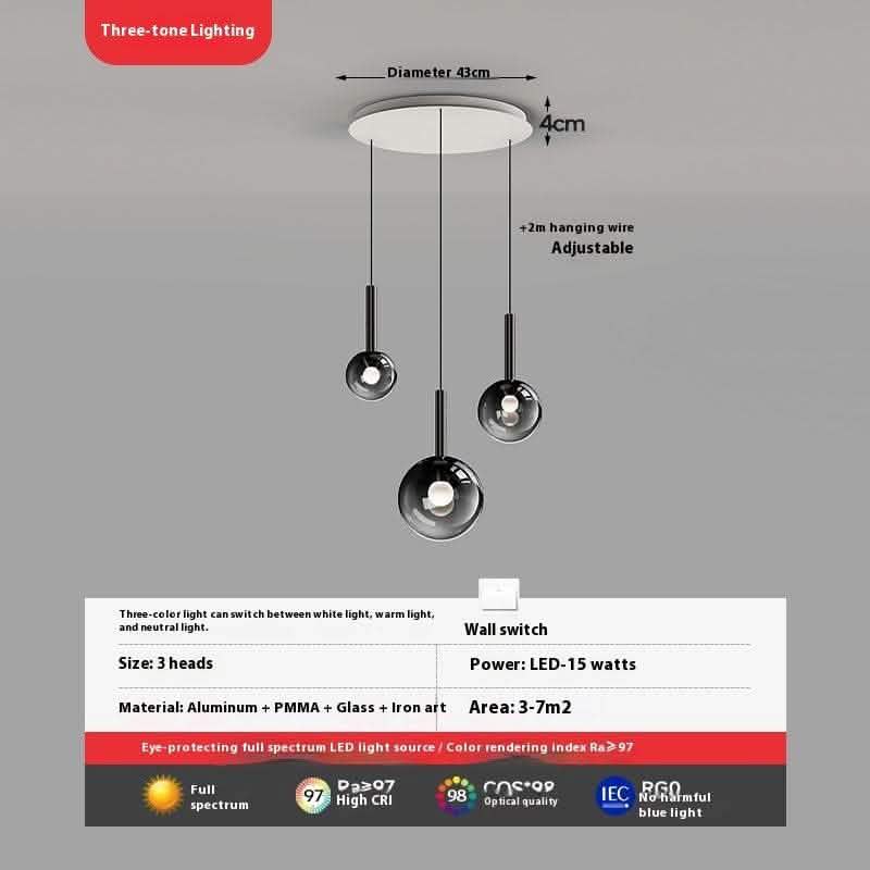 Luxury Glass Chandelier - Rotating Staircase Long Design - Vezir