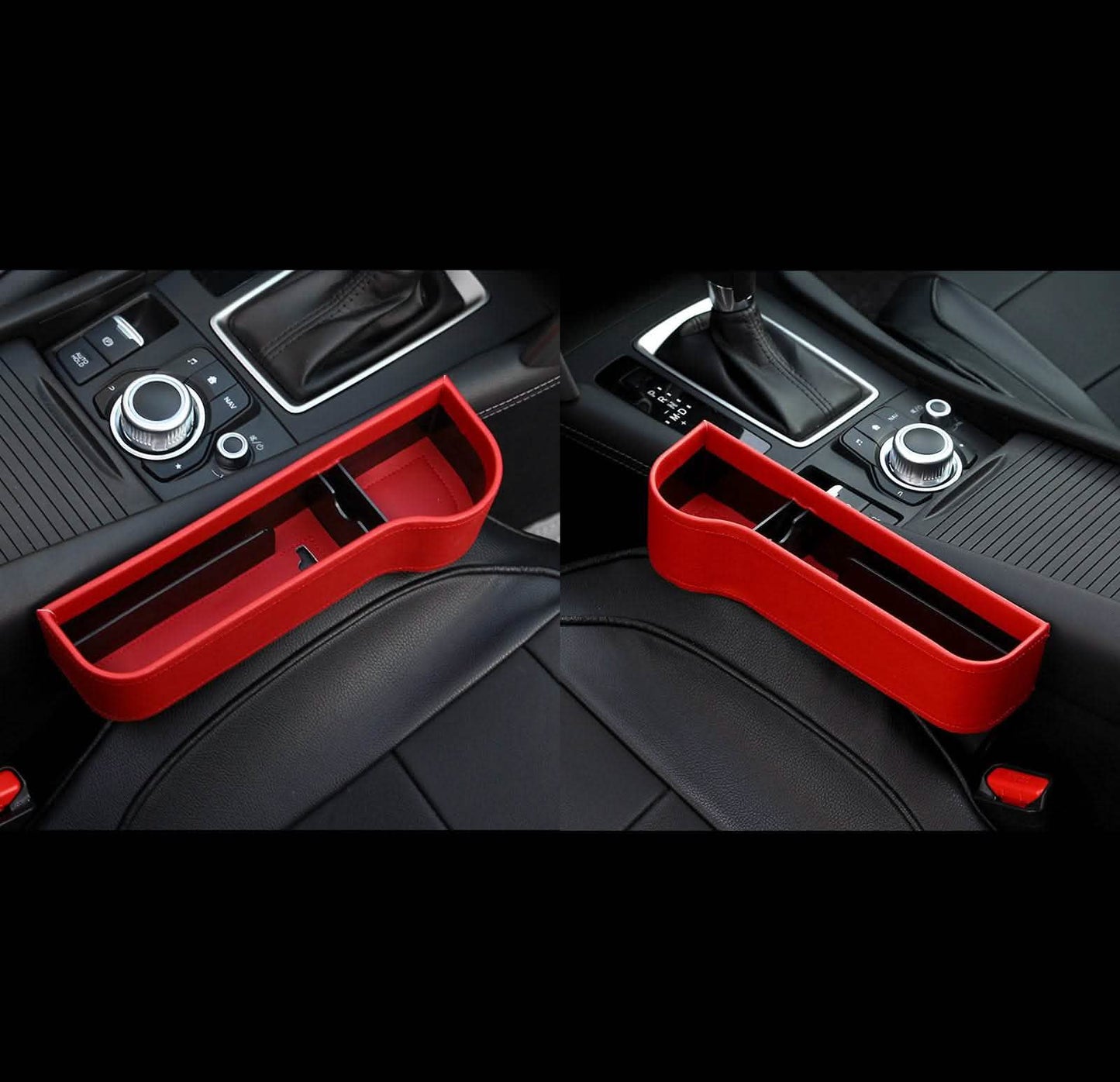 Car Storage Box - Leather Plastic Organizer Container - Vezir