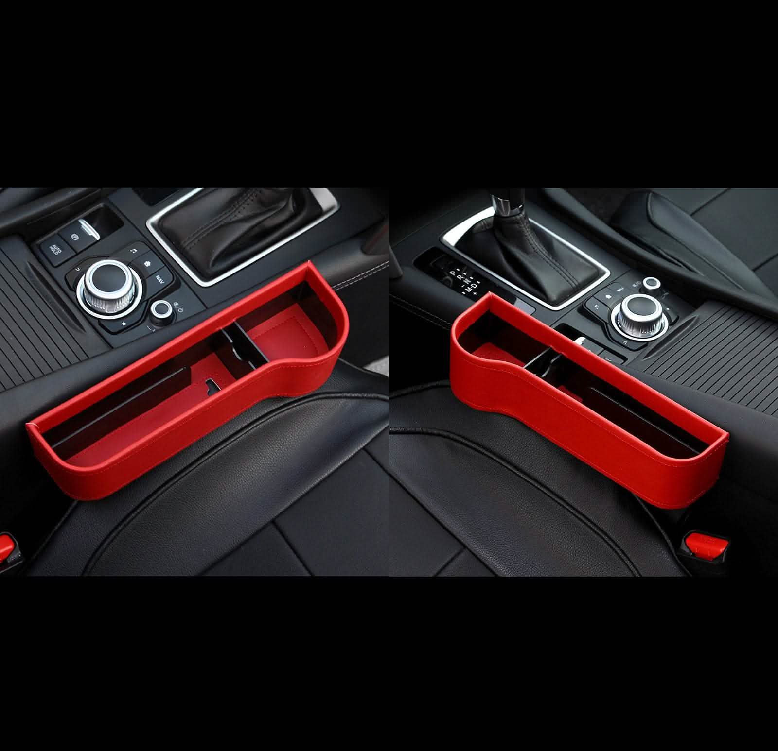 Car Storage Box - Leather Plastic Organizer Container - Vezir