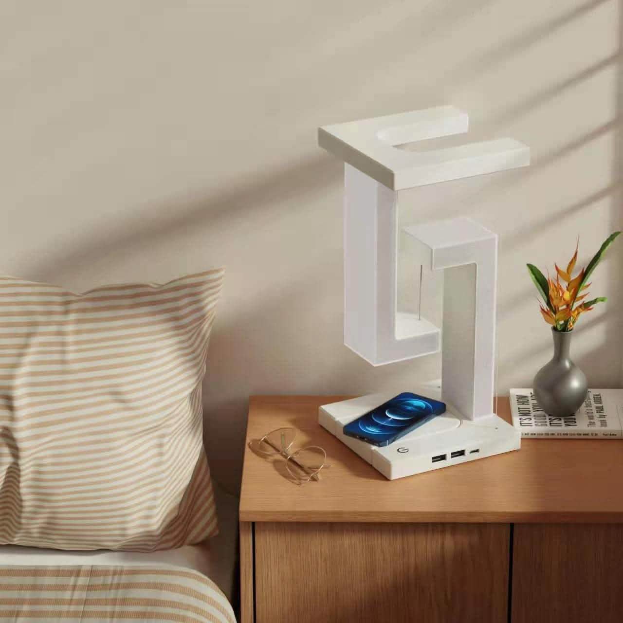 Wireless Charging Floating Lamp - Smart Suspension Table Light - Vezir