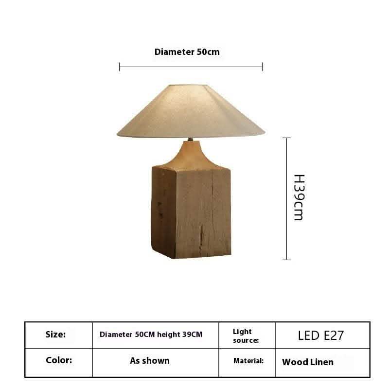 Chinese Solid Wood Table Lamp - Silent Style Atmosphere Light - Vezir