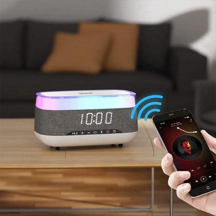 Smart Multifunctional Alarm Clock - Bluetooth Speaker Wireless Charger - Vezir