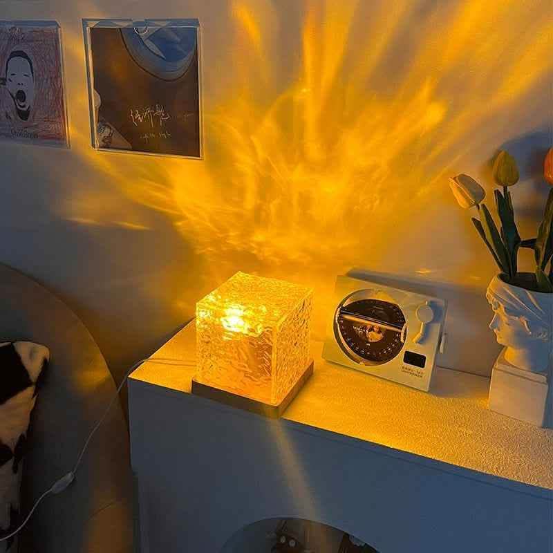 Elite LED Water Ripple Night Light - 16-Color USB Crystal Projector - Vezir