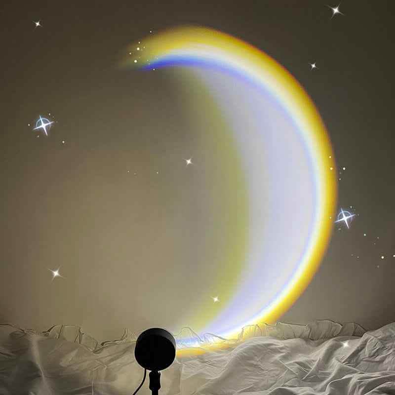 Elite USB Moon Lamp - Rainbow LED Sunset Projector System - Vezir