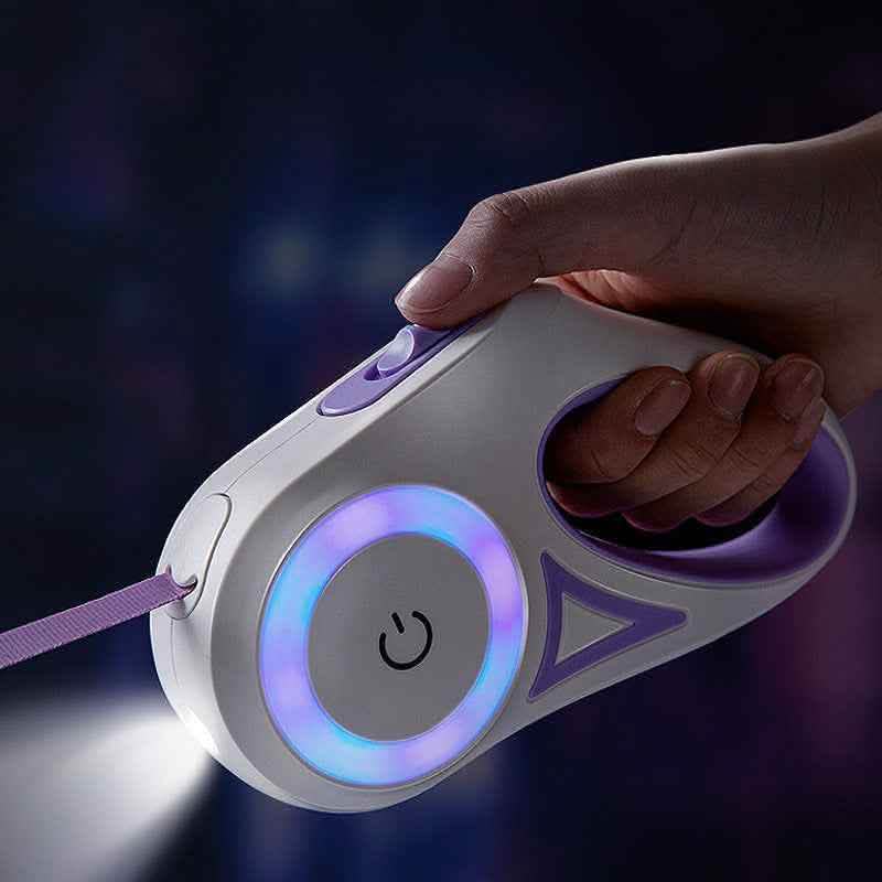 Luxury Retractable Dog Leash - LED Spotlight Walking System - Vezir