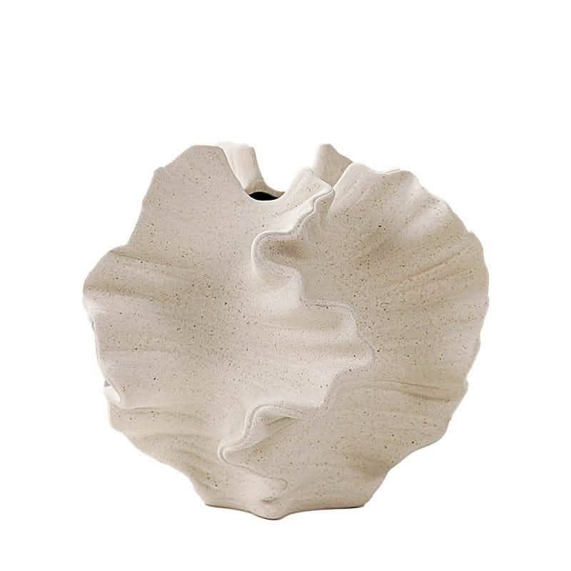 European Style Ceramic Vase - Frosted White Glass Texture - Vezir