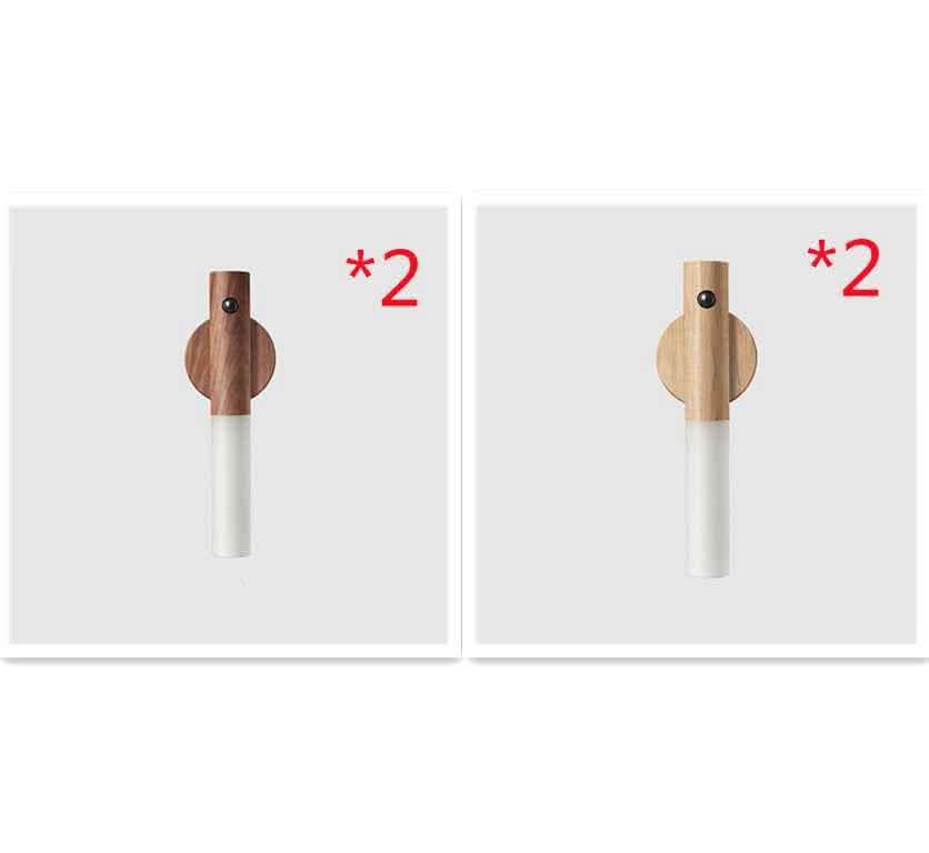 Magnetic LED Motion Light - Premium Wireless Wood Design - Vezir