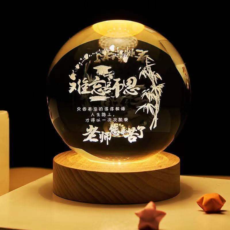Starry Sky Crystal Ball Lamp - Moon Projection Night Light - Vezir