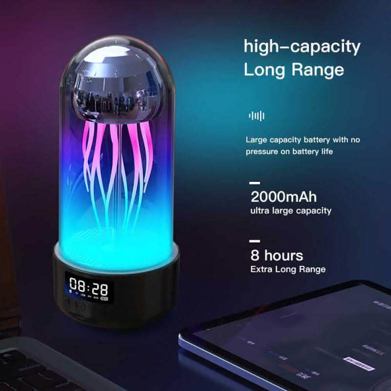 3-in-1 Colorful Jellyfish Lamp - Smart Bluetooth Speaker Clock - Vezir