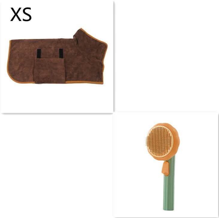 Self-Cleaning Pet Cat Brush - Steel Wire Hair Removal Comb - Vezir