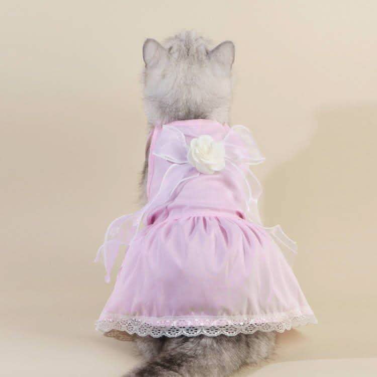 Spring Summer Dog Dress - Cotton Floral Pet Clothing - Vezir