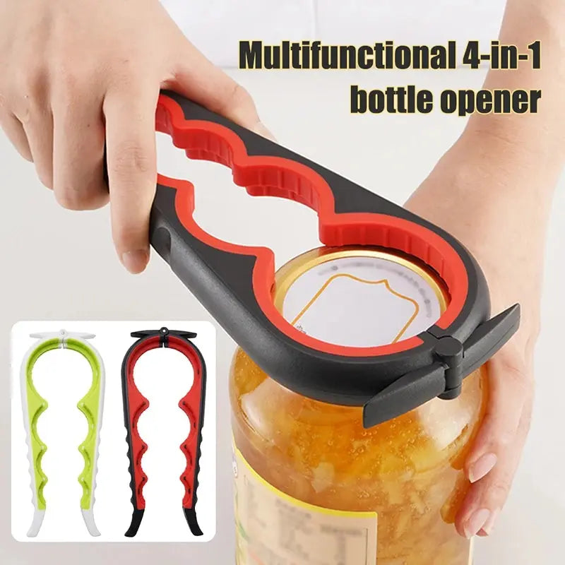 4-in-1 Multi-Function Jar & Bottle Opener – Easy Grip Kitchen Tool