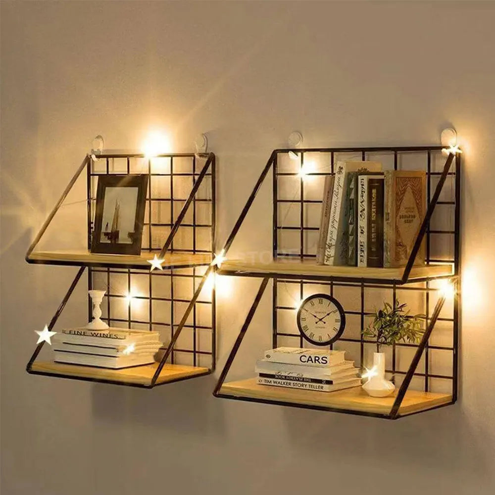Wall Mounted Shelves without Drilling Wood Hanging Shelf for Living Room Bedroom Storage Basket Wall Decoration Rack Organizers