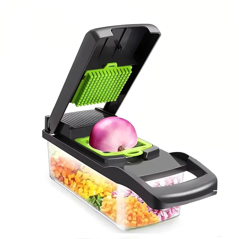 New 16 in 1 Multifunctional Vegetable Chopper Slicer Shredder with Basket Fruit Slicer Potato Shredder Carrot Grind Gadgets