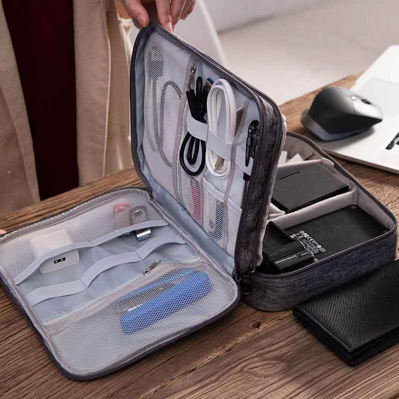 Electronics Organizer - Travel Cable Storage Bag Waterproof - Vezir