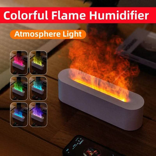 Realistic Fire Flame Diffuser - LED Essential Oil Humidifier - Vezir