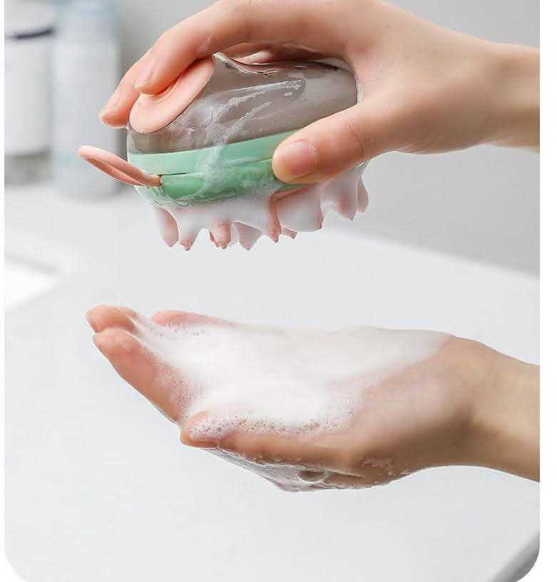 2-in-1 Pet Grooming Brush - Soap Dispensing Bath Massager - Vezir