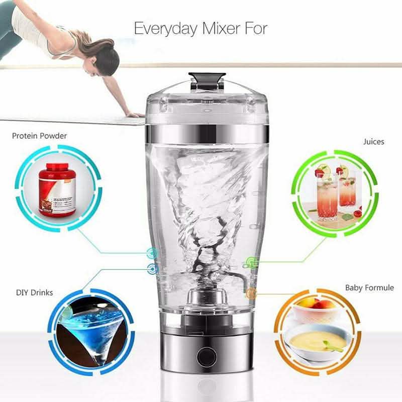 Electric Protein Shake Stirrer - USB Rechargeable Blender Cup - Vezir