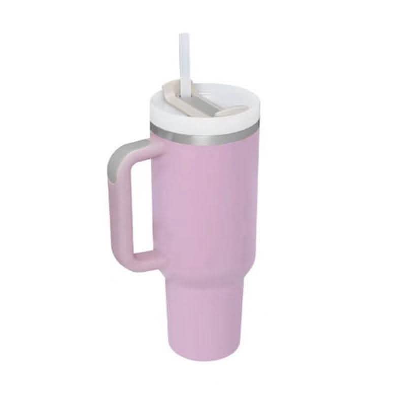 40oz Insulated Tumbler - Stainless Steel Travel Mug with Handle - Vezir
