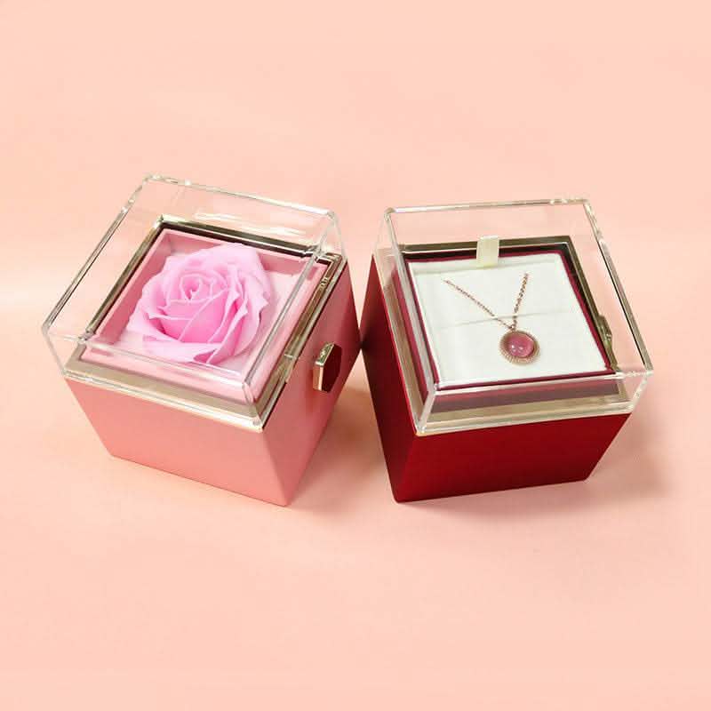 Rotating Rose Gift Box - Soap Flower Valentine's Day Present - Vezir