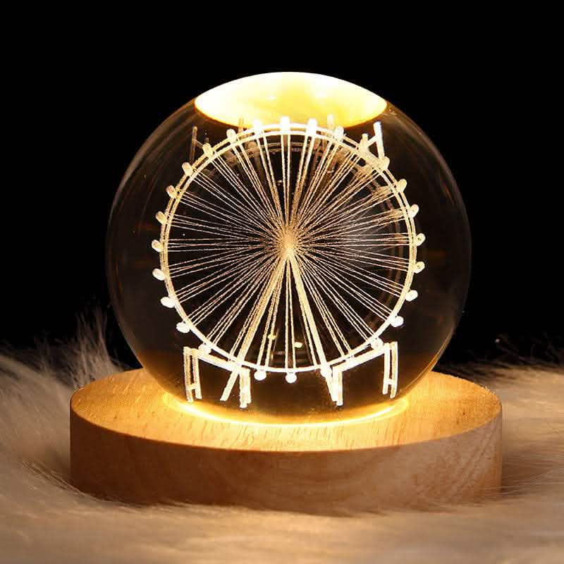 Starry Sky Crystal Ball Lamp - Moon Projection Night Light - Vezir