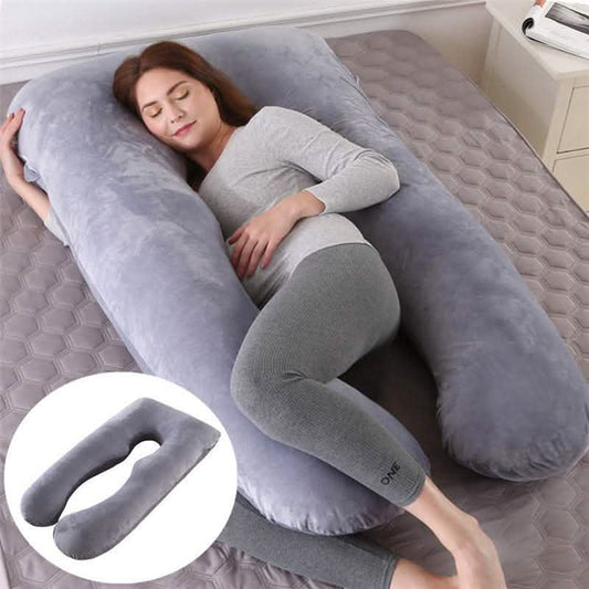 U-Shape Maternity Pillow - Summer Ice Silk Pregnancy Support - Vezir