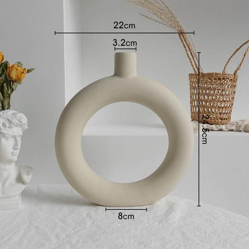 Simplicity Ceramic Vase - Dry Flower Arrangement Home Decor - Vezir