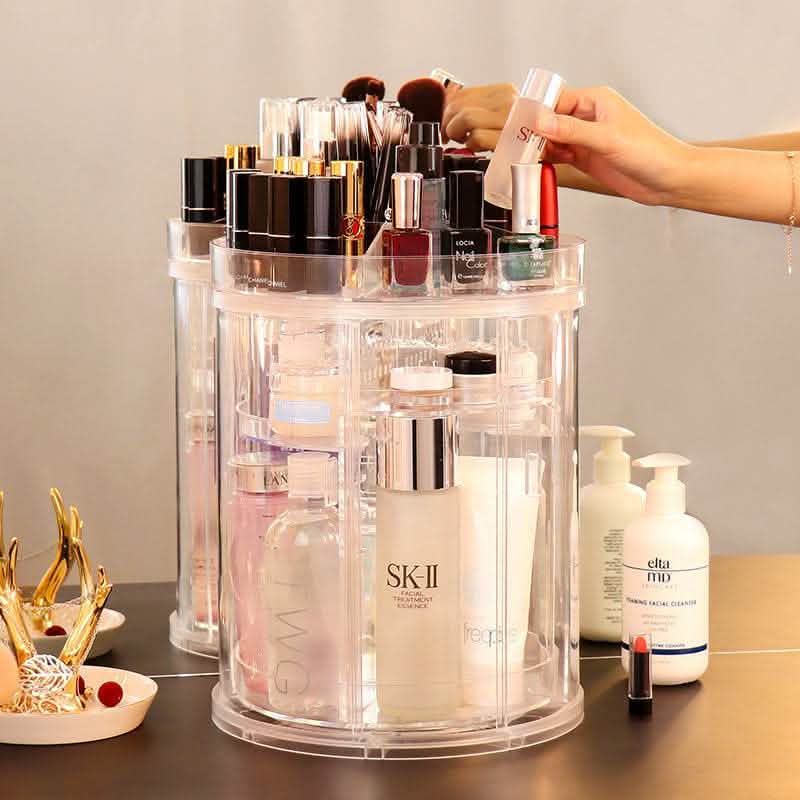 Rotating Cosmetics Storage Rack - Large Capacity Organizer - Vezir