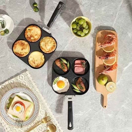 4-Hole Breakfast Pan - Multi-Function Non-Stick Egg Maker - Vezir