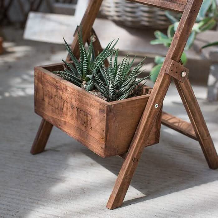 Solid Wood Garden Flower Box - Decorative Planter Container - Vezir