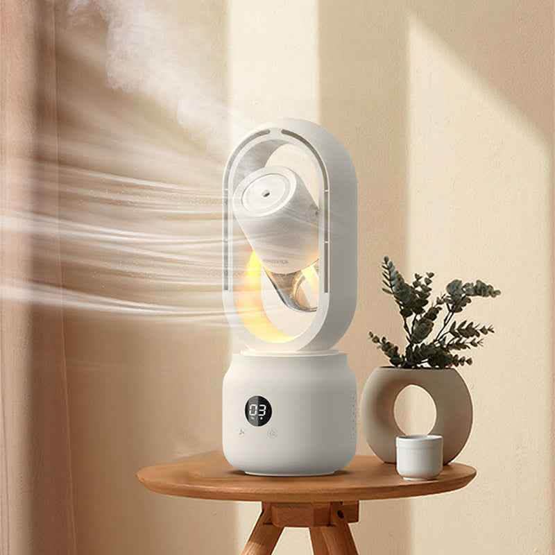 Water Cooled Mist Fan - USB Rechargeable Bladeless Humidifier - Vezir