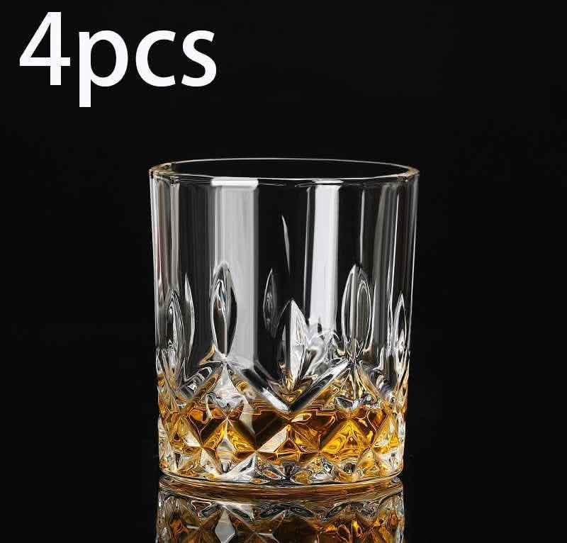 Transparent Wine Bottle & Whiskey Glass Set - European Style - Vezir