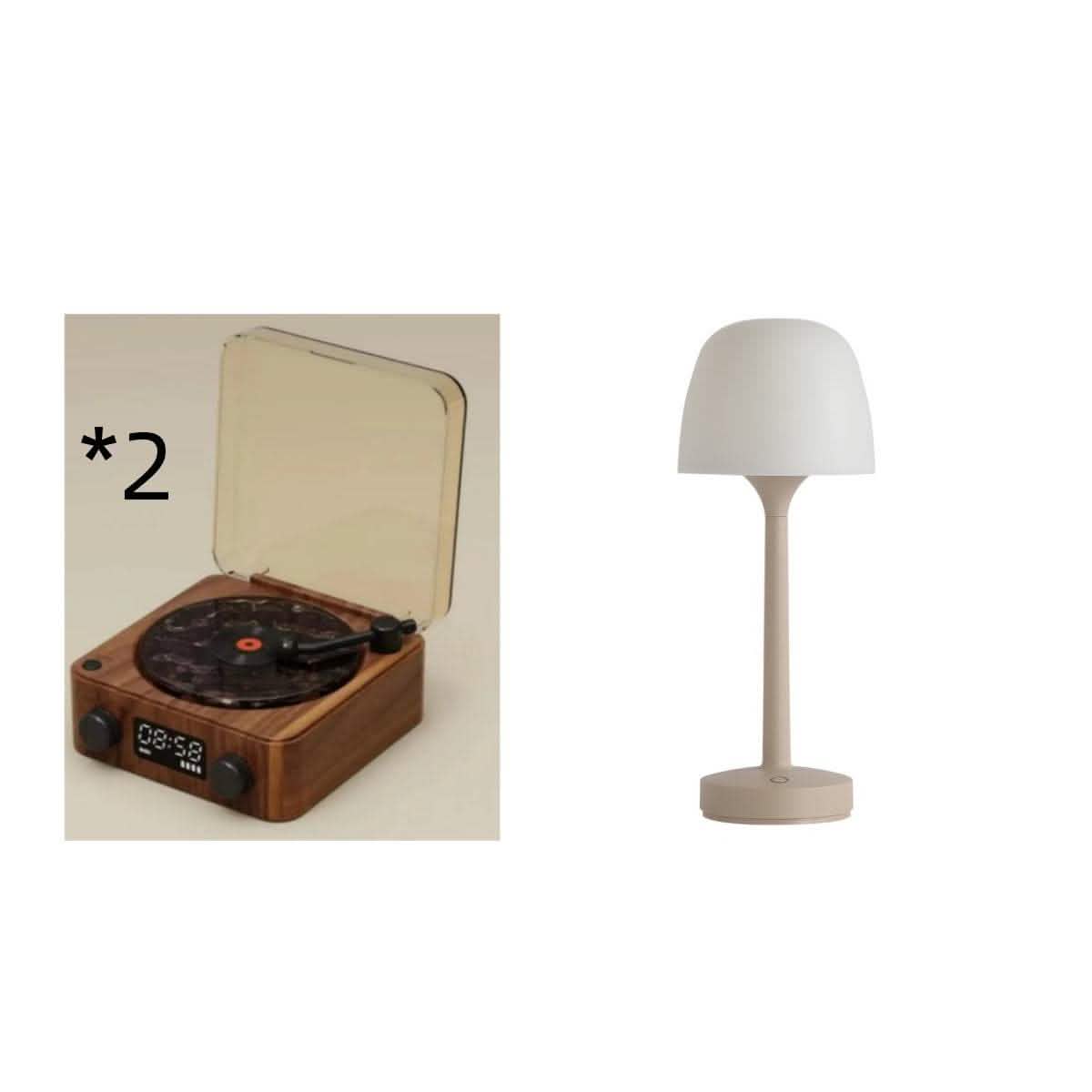 Retro Turntable Speaker - Bluetooth Vinyl Record Player RGB - Vezir