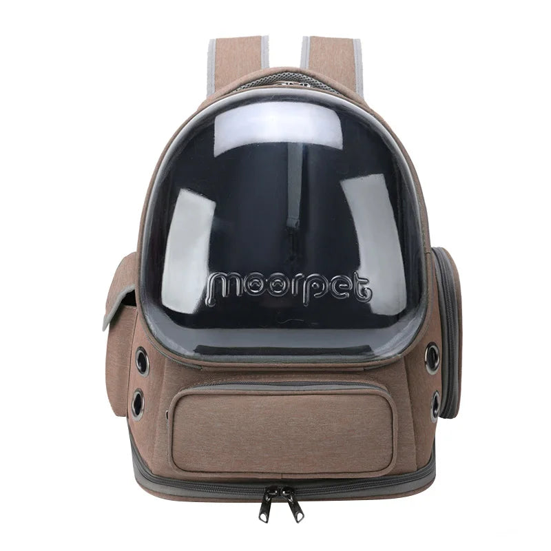 Transparent Pet Cat Carrier Bag Outdoor Travel Backpack for Cats Small Dogs Breathable Cat Carrying Bag Pet Supplies Kaki