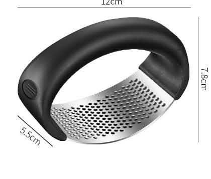 Stainless Steel Garlic Press - Manual Curve Masher Tool - Vezir