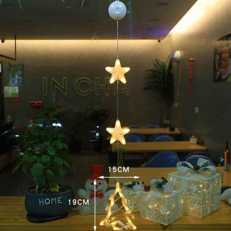Elite Christmas LED Star Window Lights - 3-Piece Suction Set - Vezir